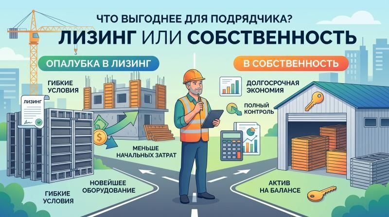 Опалубка в лизинг или в собственность. Что выгоднее для подрядчика? - статьи ООО «Баумак»