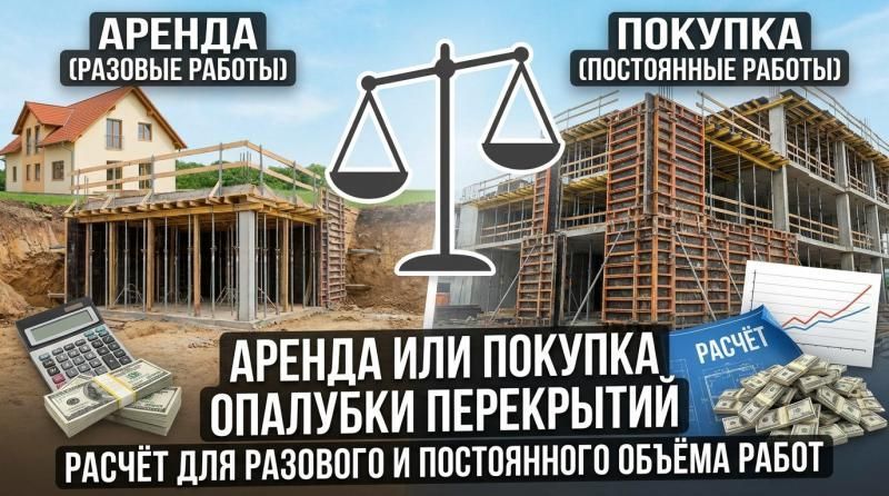 Аренда или покупка опалубки перекрытий. Расчёт для разового и постоянного объёма работ - статьи ООО «Баумак»